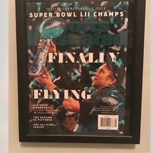 Brand New Framed NICK FOLES SPORTS ILLUSTRATED COMM  Ed EAGLES SUPER BOWL LII
